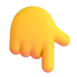 Pointing finger emoji